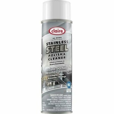 CLAIRE Stainless Steel Polish & Cleaner oil base, 20oz CL841-1